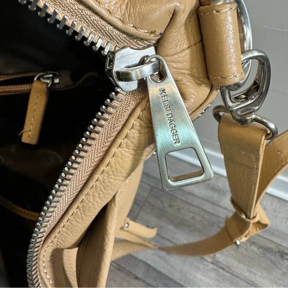 Kelsi Dagger Leather MacKenzie Zipper Satchel Bag